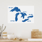 湖の素晴らしポスター ポスター (キッチン)