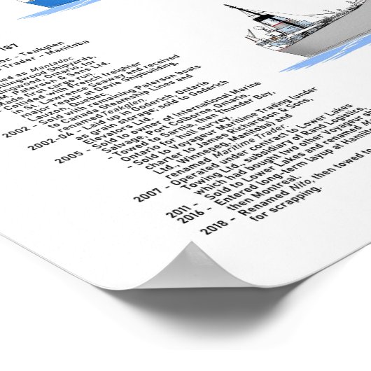 湖の素晴らしレイクフリーターマニトバの歴史ポスター ポスター (角)