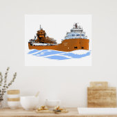 湖の素晴らしレイクフリーターKaye E. Barker ポスター (キッチン)