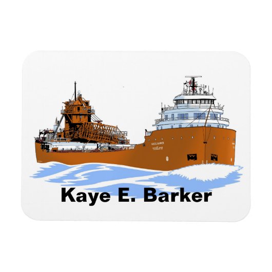 湖の素晴らしレイクフリーターKaye E. Barker マグネット (横)