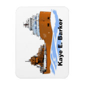 湖の素晴らしレイクフリーターKaye E. Barker マグネット (縦)