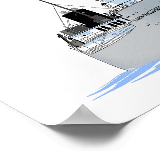 湖の素晴らしレイクフリーターSt. Marys Challenger ポスター (角)