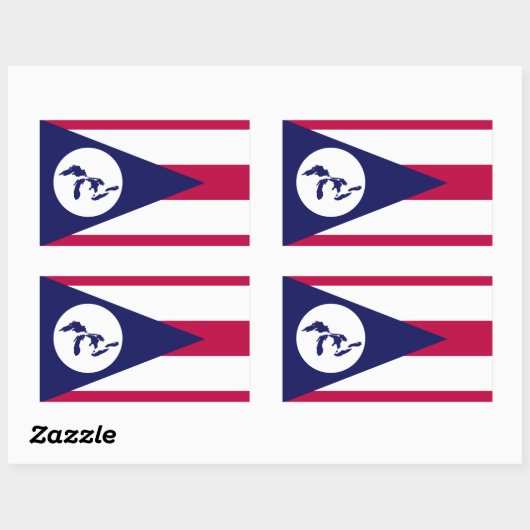 湖の素晴らし地域当局の国旗のシール 長方形シール (シート)