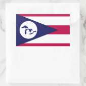 湖の素晴らし地域当局の国旗のシール 長方形シール (バッグ)