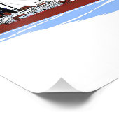 湖の素晴らし貨物船ジョセフ・トンプソン フォトプリント            (角)