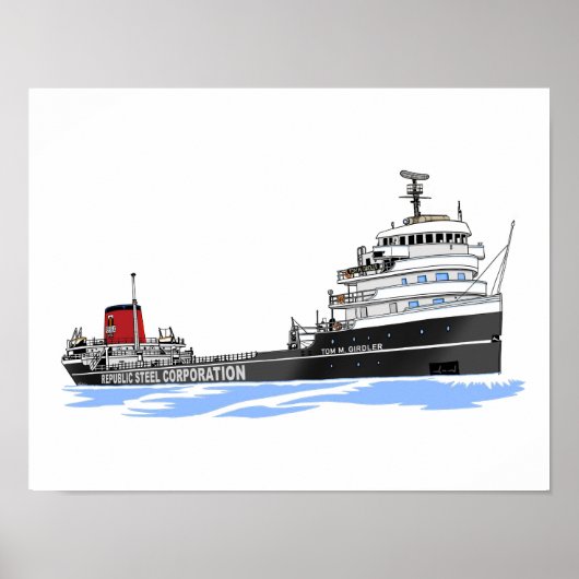 湖の素晴らし貨物船トム・M・ガードラー共和国 ポスター (正面)