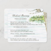 湖の結婚式のスケジュール 招待状 (正面/裏面)