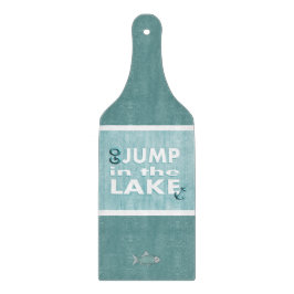 湖の緩和されたガラスのまな板のジャンプは行きます カッティングボード