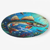 湖の美しいワルレイパイク ペーパープレート (アングル)