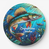 湖の美しいワルレイパイク ペーパープレート (正面)