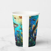 湖の美しいワルレイパイク 紙コップ (右)