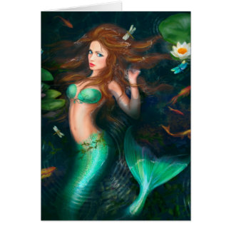 湖の美しい人魚のカード