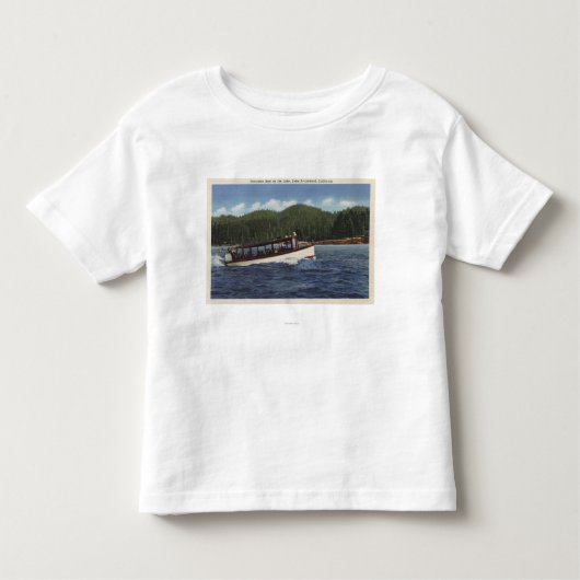 湖の脱線のボート トドラーTシャツ (正面)
