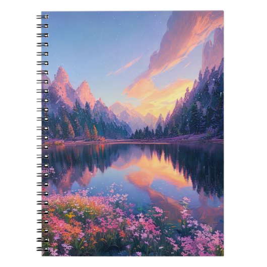 湖の自然のメロディー ノートブック (正面)