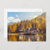湖の自然美しい ポストカード (正面/裏面)