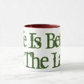 湖の色のコーヒーマカスタムグで生活が良い マグカップ (中央)