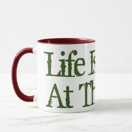 湖の色のコーヒーマカスタムグで生活が良い マグカップ (左)