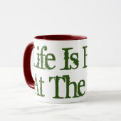 湖の色のコーヒーマカスタムグで生活が良い マグカップ (正面左)