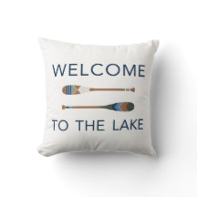 湖の色彩の鮮やかなかい装飾用クッションへの歓迎