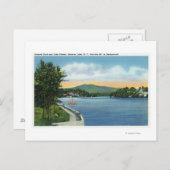 湖の花と距離のスカーフェイス山 ポストカード (正面/裏面)