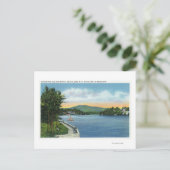 湖の花と距離のスカーフェイス山 ポストカード (スタンド正面)