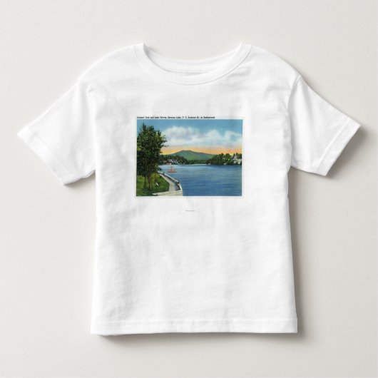 湖の花、間隔のスカーフェイスMt トドラーTシャツ (正面)