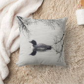 湖の装飾の枕の上の黒と白のルーン クッション (ブランケット)