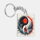 湖の赤い太陽 キーホルダー (正面左)