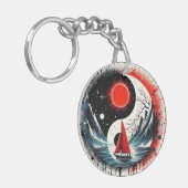 湖の赤い太陽 キーホルダー (正面左)