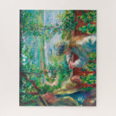 湖の近くにルノアール印象派絵画の ジグソーパズル (縦)