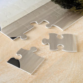 湖の近くに駐車されたオートバイ ジグソーパズル (側面)