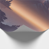 湖の近くのファイアーキャンプ ラッピングペーパー (角)