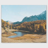 湖の近くの松の木 ラッピングペーパー (フラット)