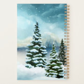湖の近くの雪の松 プランナー手帳 (裏面)