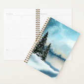 湖の近くの雪の松 プランナー手帳 (ディスプレー)