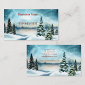 湖の近くの雪の松 名刺 (正面/裏面)