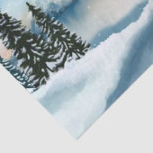 湖の近くの雪の松 薄葉紙 (詳細)