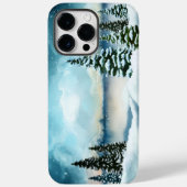 湖の近くの雪の松 Case-Mate iPhoneケース (裏面)