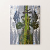 湖の霧の少し家 ジグソーパズル (縦)