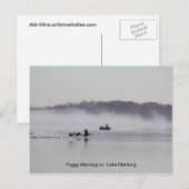 湖の霧の朝 ポストカード (正面/裏面)