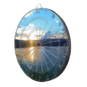 湖の青い夕日 ダーツボード (正面右)