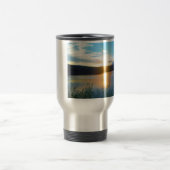 湖の青い夕日 トラベルマグ (中央)