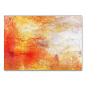 湖の風景に沈むターナーの太陽抽象芸術 テーブルナンバー (裏面)