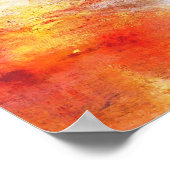 湖の風景に沈むターナーの太陽抽象芸術 ポスター (角)