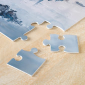 湖の風景の中国の水色インク ジグソーパズル (側面)