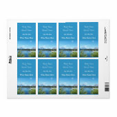 湖の風景の写真結婚のワインラベル ラベル (フルシート)