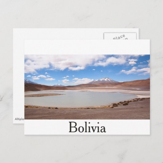 湖の風景アルティプラノ文字葉書 ポストカード (正面/裏面)