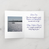 湖の風景親愛、息子、父の日のカード 箔グリーティングカード (内側レイダウン)