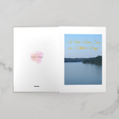 湖の風景親愛、息子、父の日のカード 箔グリーティングカード (外側レイダウン)