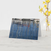 湖の風景 カード (黄色い花)